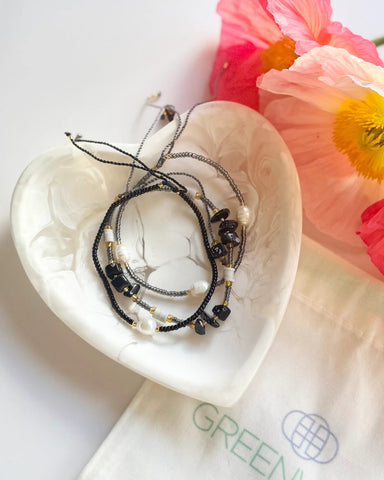 $25 Fine Crystal/Pearl Black Bracelet Bundle