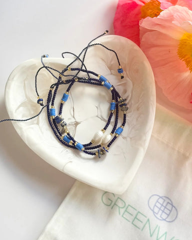 $25 Fine Crystal/Pearl Navy Bracelet Bundle