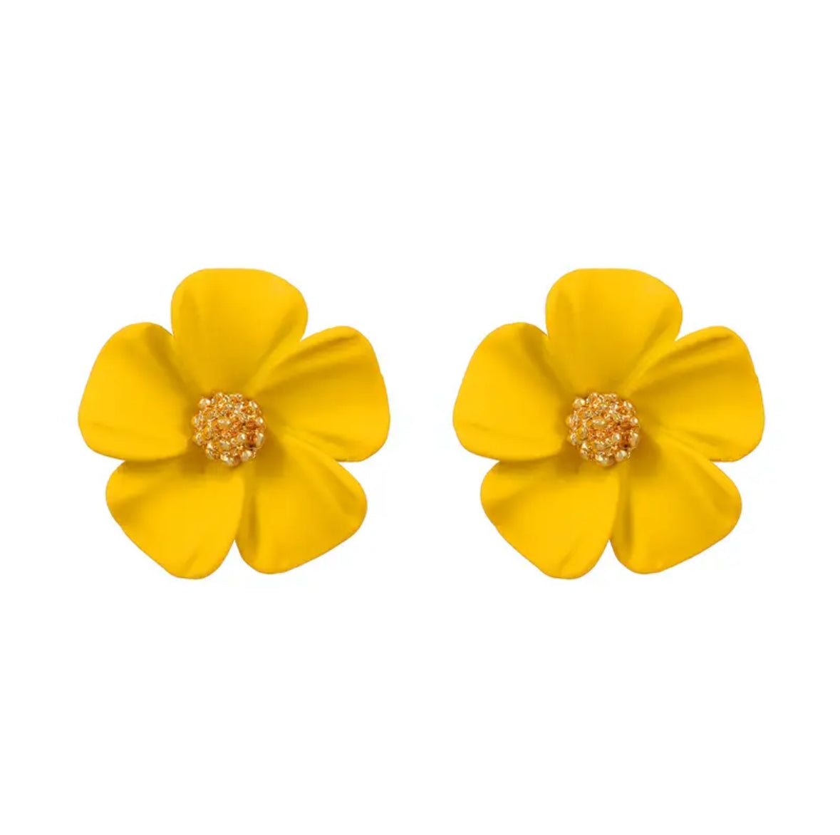 Small Yellow Flower Earrings