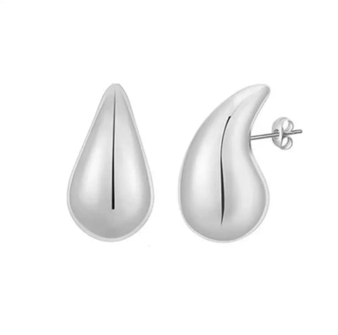 Bella Tear Drop Studs in Silver Small