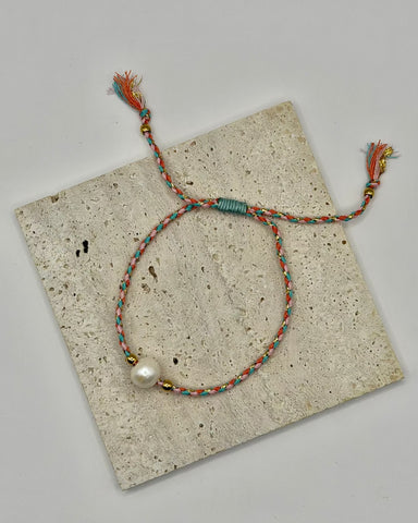 Freshwater Pearl Cord Bracelet collection, mix and match colourways for a stacked look