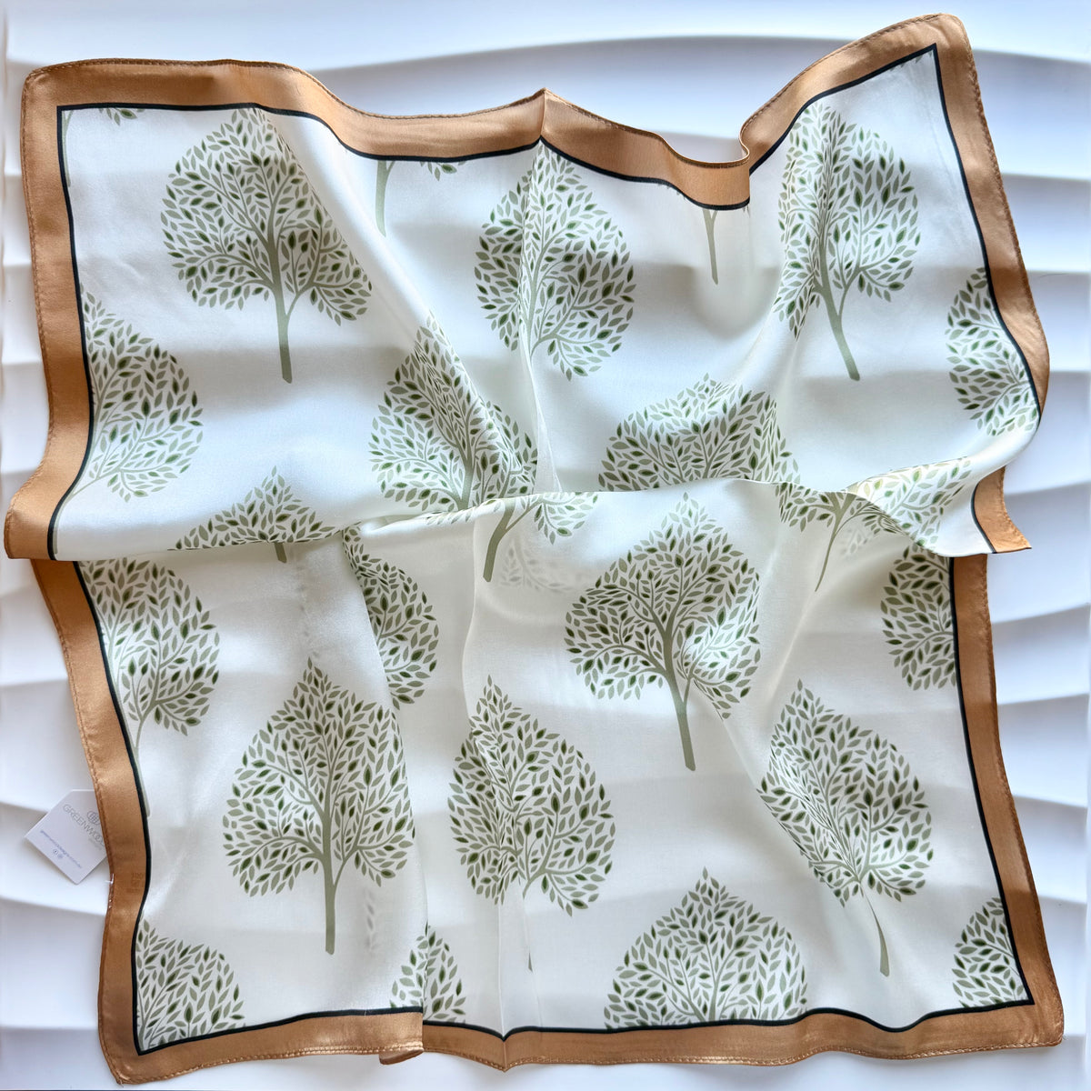 Fern Silk Neck Scarf