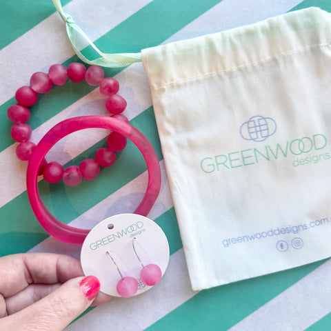 $25 Pink Marbled Jewelry Bundle