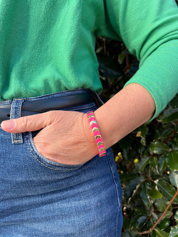 Gold Enamel Stacking Bracelet Collection