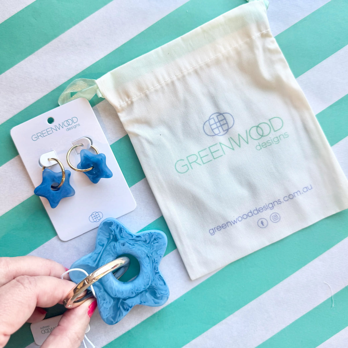 $29 Ultimate Teacher Keyring & Earring Bundle in Blue