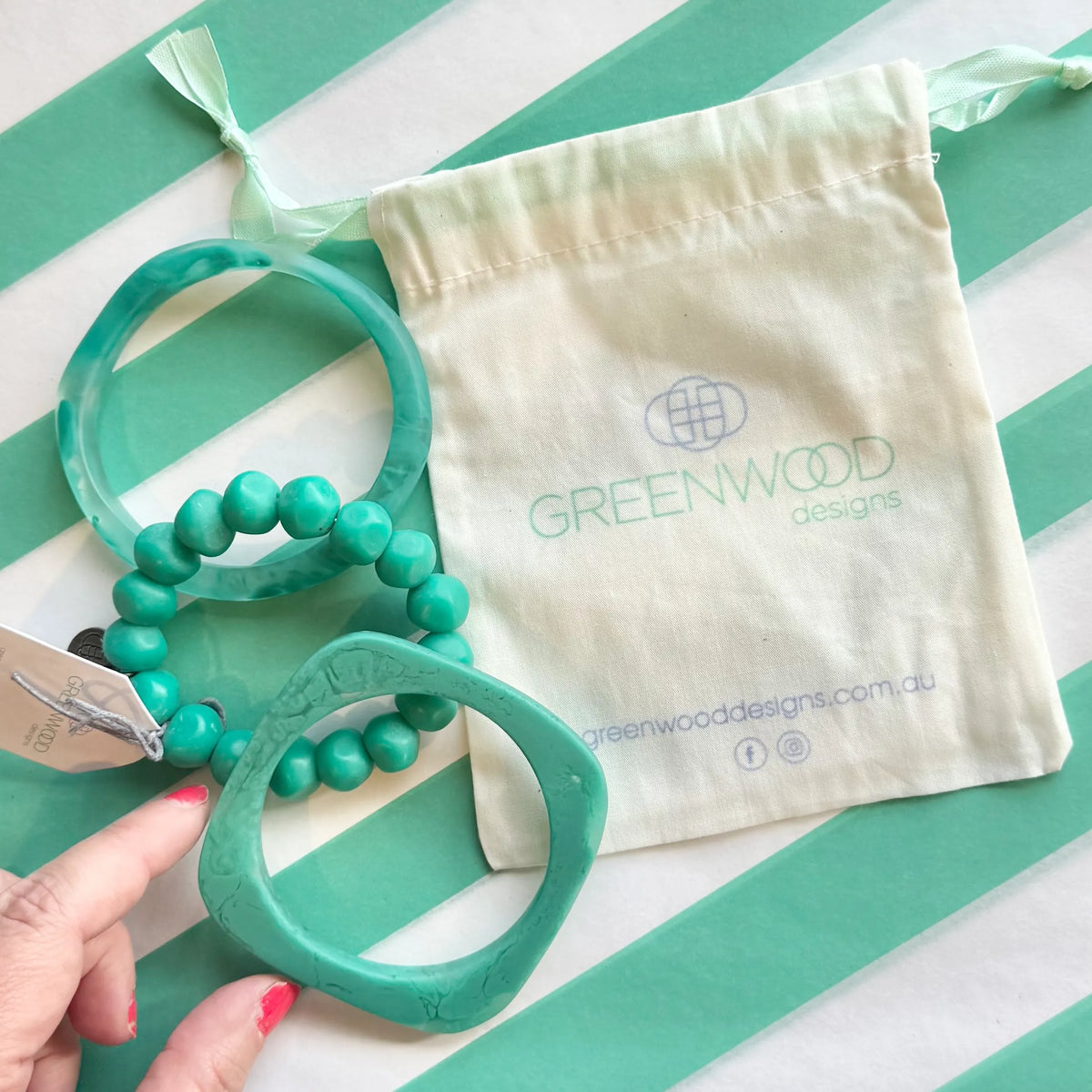 $25 Teal Resin Bangle Bundle