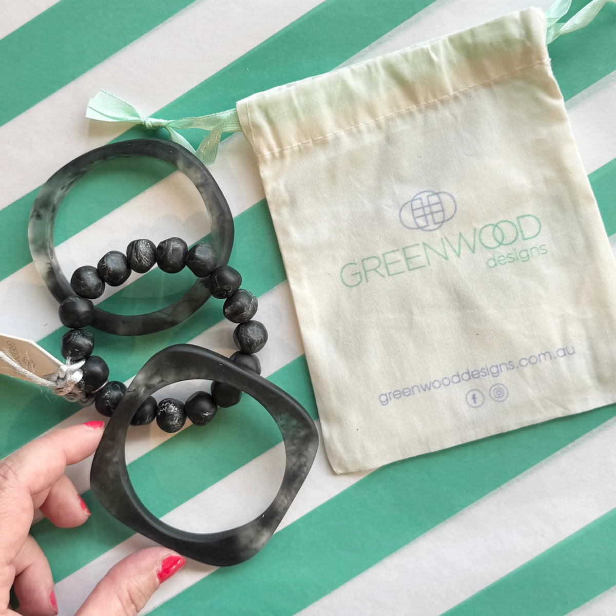 $25 Black Resin Bangle Bundle