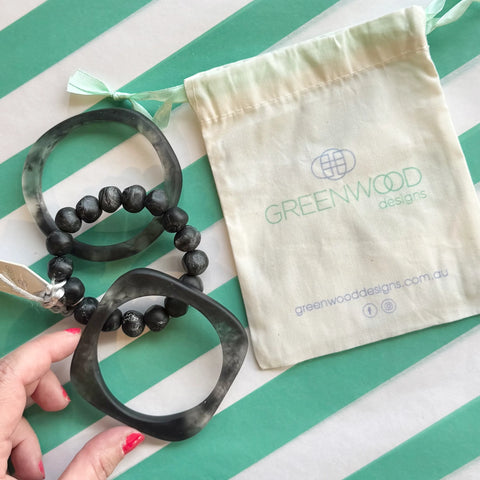 $25 Black Resin Bangle Bundle