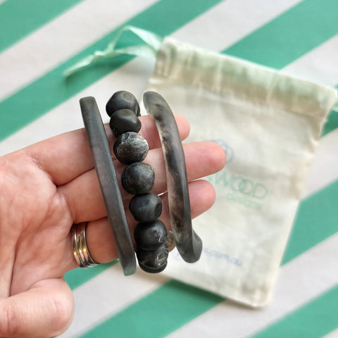 $25 Black Resin Bangle Bundle
