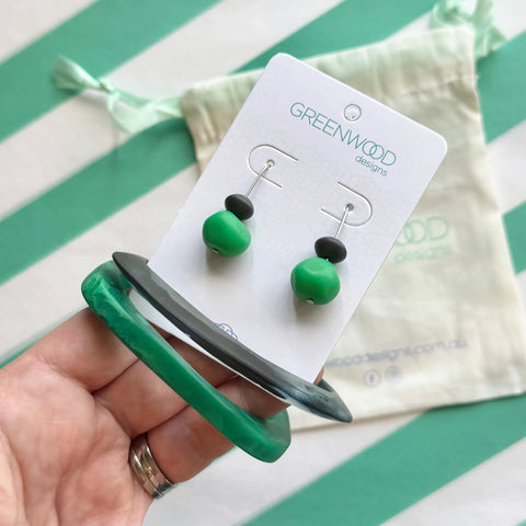 $25 Rock Drop & Bracelet Bundle in Green