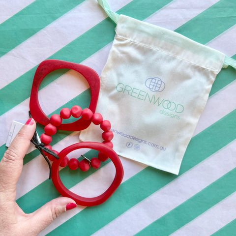 $25 Red Resin Bangle Bundle