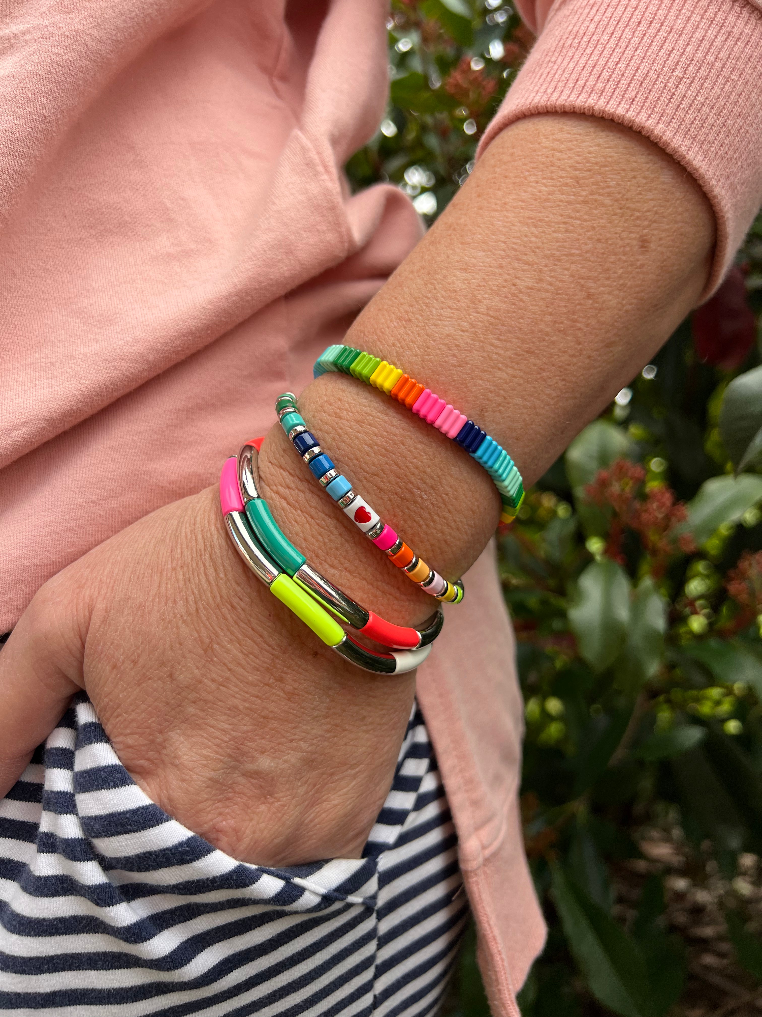 Enamel 2025 bead bracelet