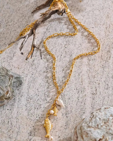 Isla Seaside Charm Cluster Necklace