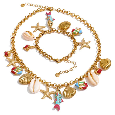 Rockpool Charm Gold Bracelet