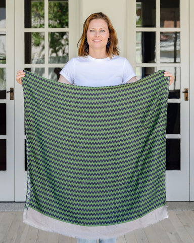 green scarf, autumn scarf, winter scarf, knit design scarf, classic scarf