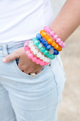 Bright Bracelets, Stacking Bracelets, colourful bracelets, stretchy bracelets, elastic bracelets, mix and match bracelets, fun bracelets