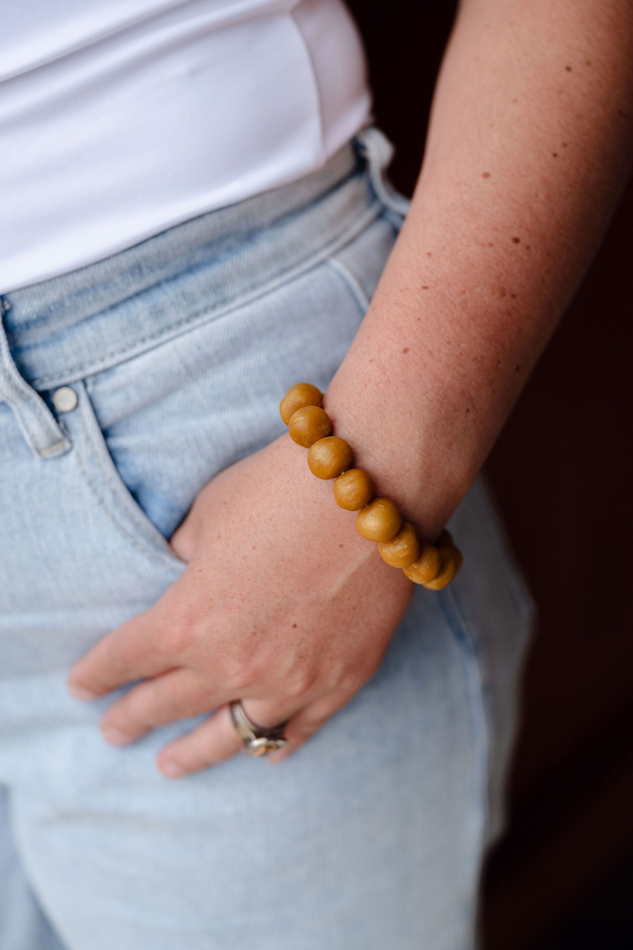 rock bracelet, simple bracelet, everyday bracelet, gold fleck bracelet, fun bracelet, stretchy bracelet, elastic bracelet