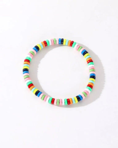 Colourful Enamel Stacking Bracelet Collection in Gold & Silver