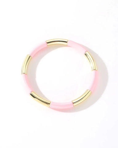 Colourful Enamel Stacking Bracelet Collection in Gold & Silver
