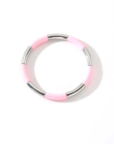 Colourful Enamel Stacking Bracelet Collection in Gold & Silver