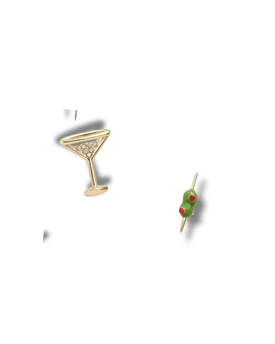 Martini Cocktail & Olives Mini Stud Earrings