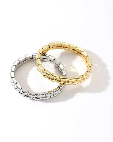 Colourful Enamel Stacking Bracelet Collection in Gold & Silver