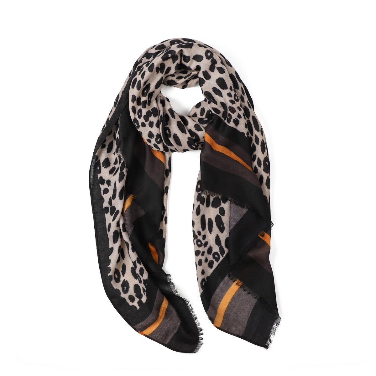 Estelle Leopard in Neutrals Autumn/Winter Scarf