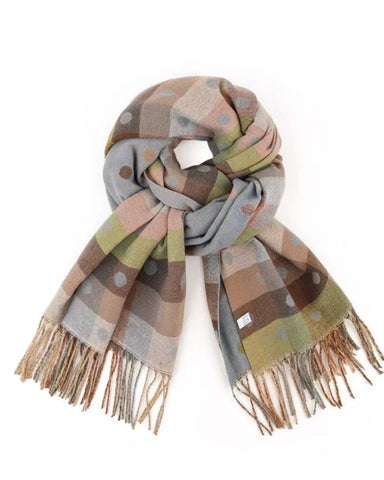 Spotty Dotty Blue Winter Scarf