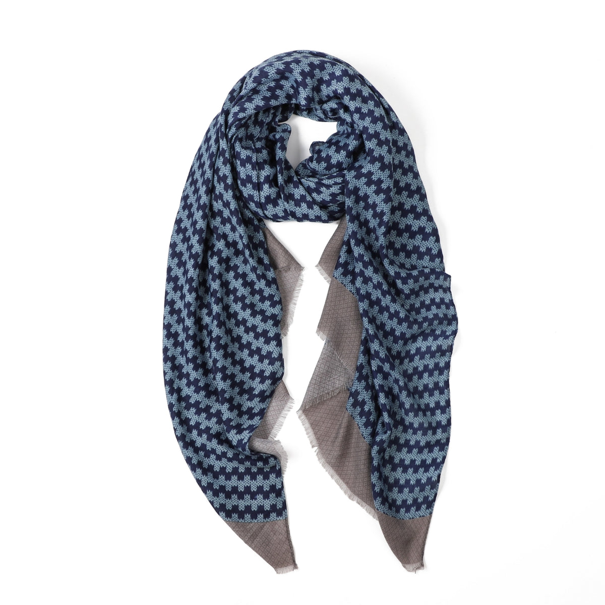 Norah Knit in Blue Autumn/Winter Scarf