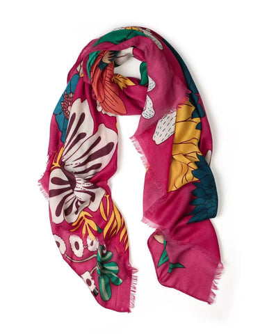 Bella Botanical in Pink Autumn/Winter Scarf