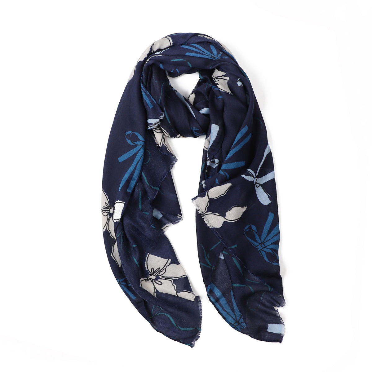 Betsie Bow in Navy Autumn/Winter Scarf