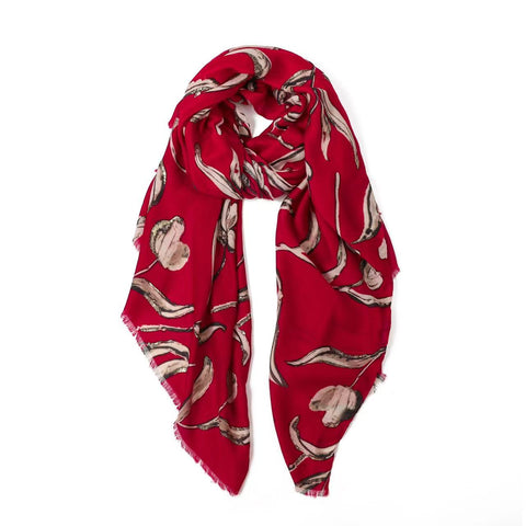 Tessa Tulip in Red Autumn/Winter Scarf
