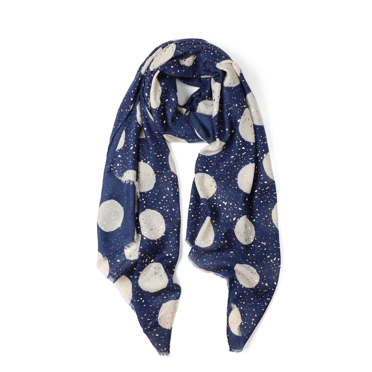 Odette Spot in Navy Autumn/Winter Scarf