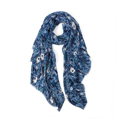 Frieda Floral in Blue Autumn/Winter Scarf