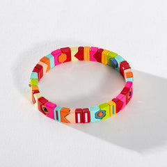 Colourful Enamel Stacking Bracelet Collection