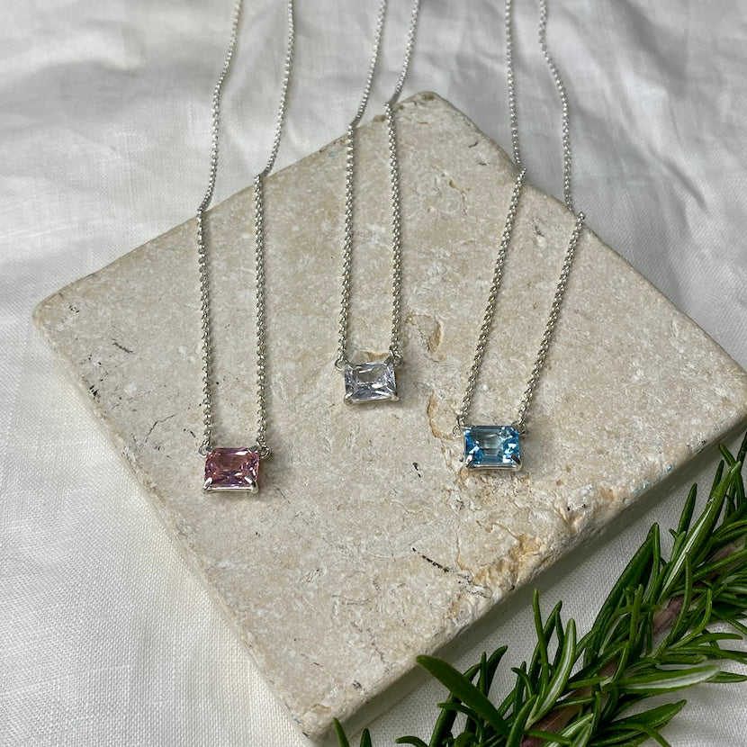 Sterling Silver Semi Precious Stone Necklace