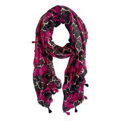 Pixie Abstract Floral in Pink Autumn/Winter Scarf