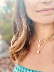 Single Pearl Necklace Gold